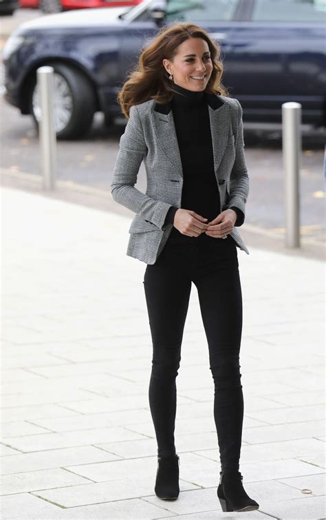 Kate Middleton Wore A Gray Blazer And Black Jeans To Visit Coach Core