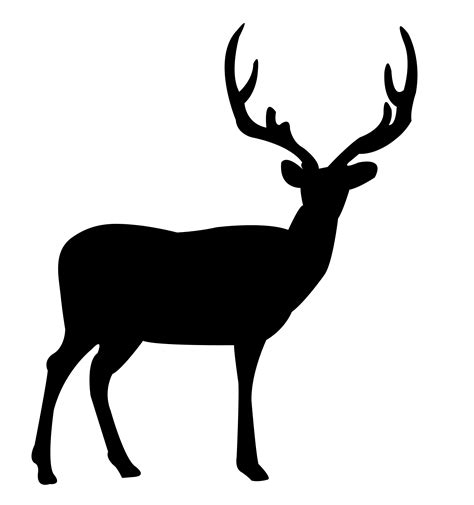 Deer Standing Silhouette Free Dxf File Free Download Dxf Patterns