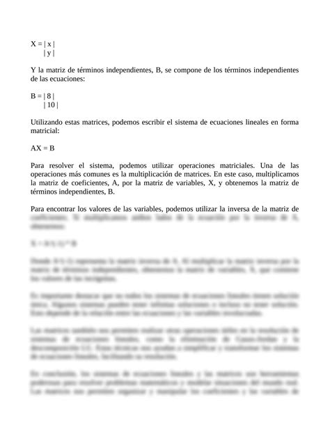 Solution Sistemas De Ecuaciones Lineales Y Matrices Una Herramienta Poderosa Para La Resoluci N