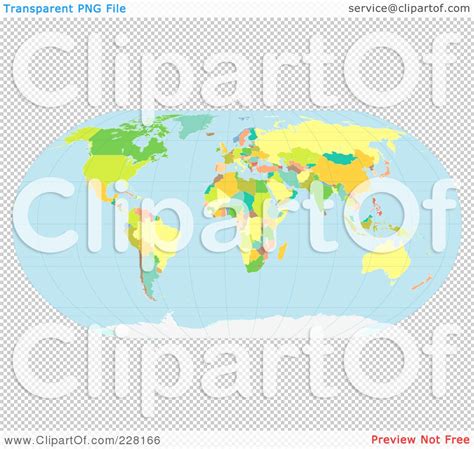 Royalty Free Rf Clipart Illustration Of A Political World Map By