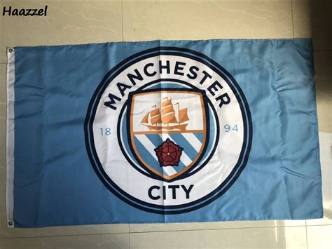 3ft X 5ft 3 X5ft Rare Manchester City Flag Football Club Polyester