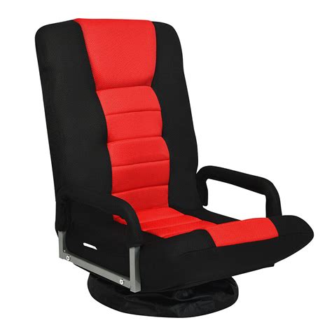 57cm w x 83cm h (from floor to top of chair) x 54cm d the seat is approx. 360-Degree Swivel Gaming Floor Chair with Foldable ...
