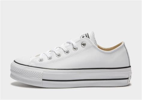 White Converse All Star Lift Leather Womens Jd Sports Nz