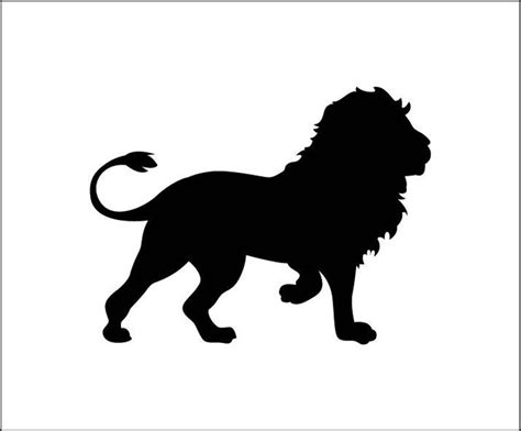 Lion Lion Silhouette Lion Stencil Adhesive Vinyl Stencil Etsy