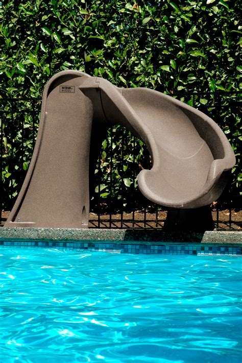 Cyclone™ Pool Slide For In Ground Pools Taupe
