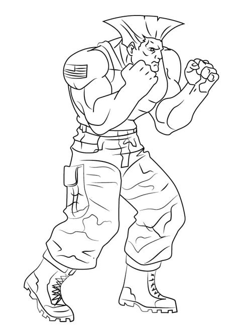 Cool Ryu Street Fighter Coloring Page Free Printable Coloring Pages