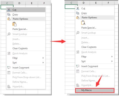 How To Add Custom Button To The Right Clickcontext Menu In Excel
