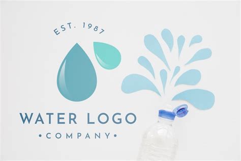 Premium Psd Water Logo Mockup On Copyspace