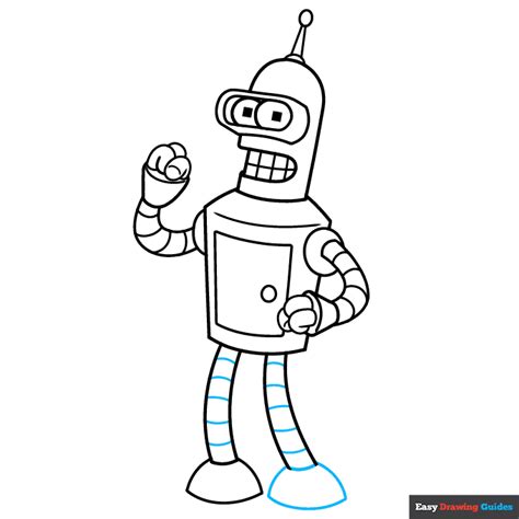 How To Draw Bender From Futurama Really Easy Drawing Tutorial