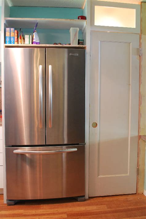 Save 10 % on your order with purchase of 10 cabinets. shelf over fridge between cabinets and fridge ...