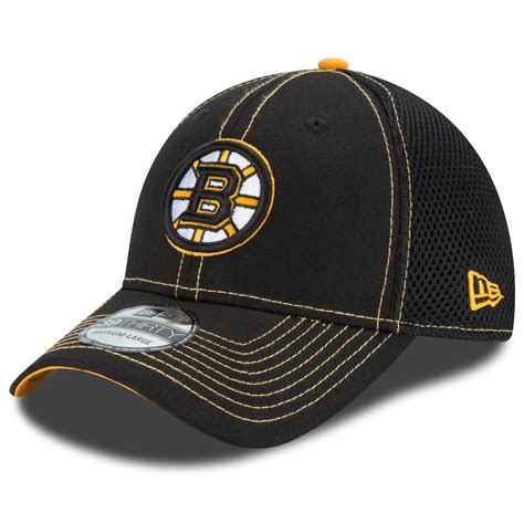 New Era Boston Bruins Black Nhl Crux Line Neo 39thirty Flex Hat