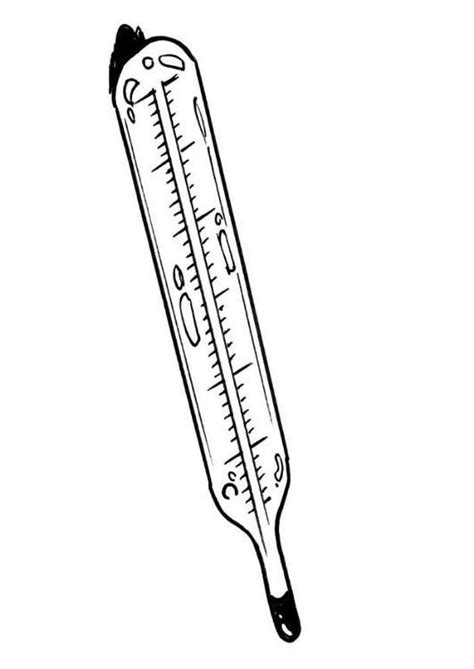 Kleurplaat thermometer Afb 12197. Gratis kleurplaten, Kleurplaten