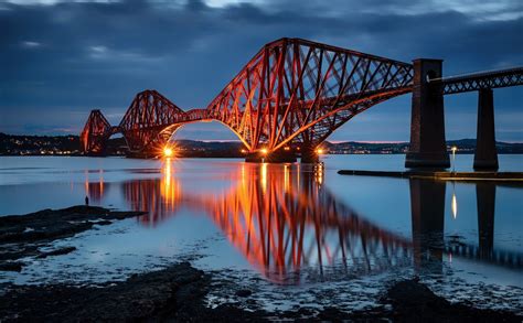 Hd Wallpaper Bridges Forth Bridge Reflection Scotland Forth