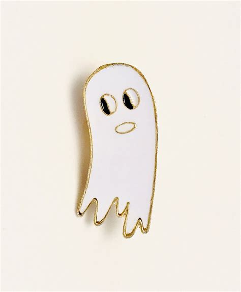 Halloween Ghost Pin Badge Revers Etsy