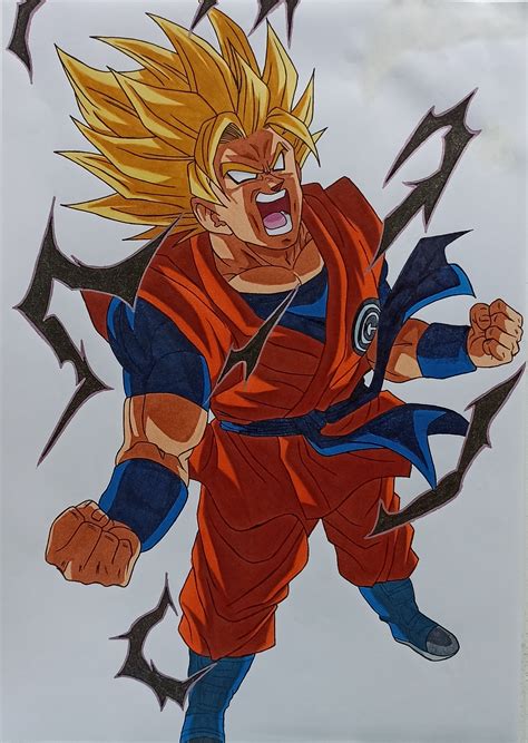 Son Goku Super Saiyan 2 Berserk By Daisuke Dragneel On Deviantart
