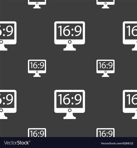 Aspect Ratio 16 9 Widescreen Tv Icon Sign Seamless