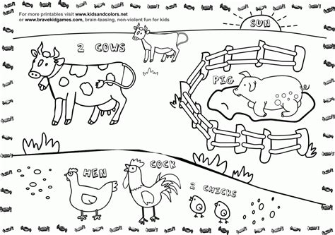 Farm Animals Coloring Page ~ Cute Printable Coloring Pages
