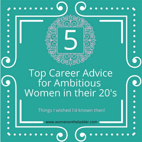 5 Best Career Advice For Women In Their 20s — Women On The Ladder