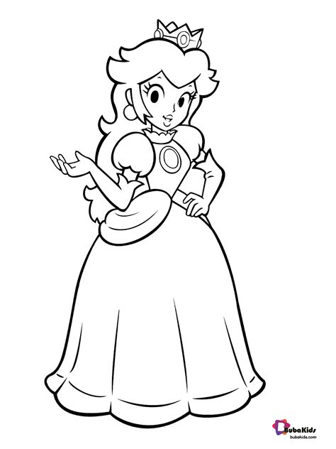 Free Princess Peach Coloring Page Coloring Pages