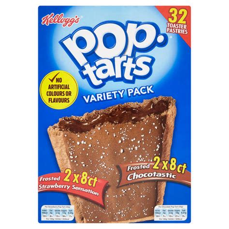 Kellogg S Pop Tarts Variety Pack Toaster Pastries 32 X 50g 1600g Sweet Biscuits Iceland Foods