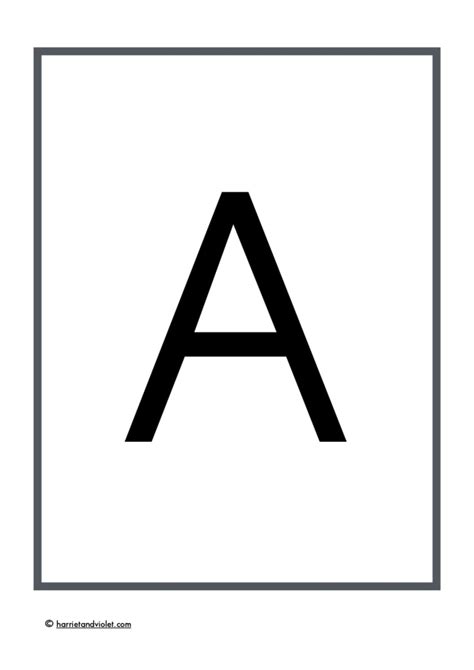 A4 Size Alphabet