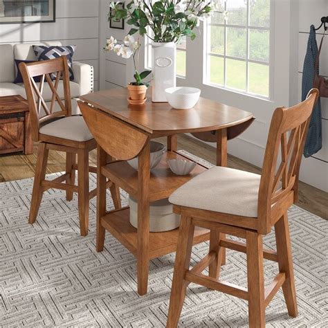 Shop Eleanor Antique Drop Leaf Round Counter Height Dining Set By Inspire Q Classic On Sale