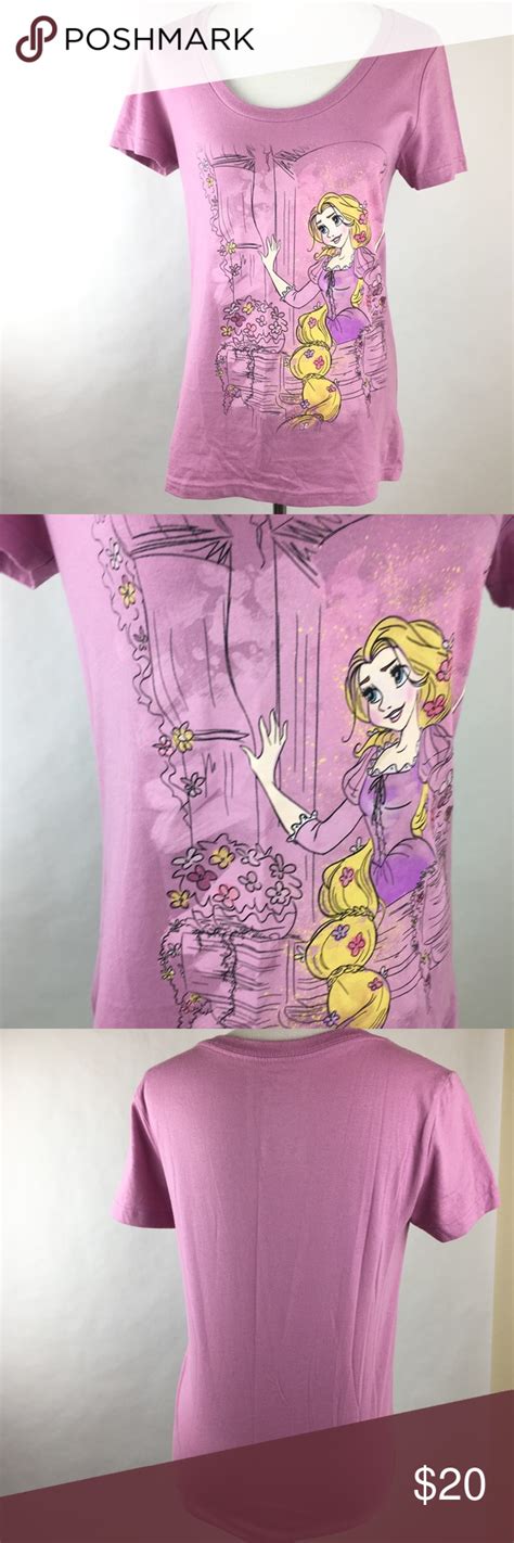 disney store pink rapunzel tangled tee shirt clothes design tee shirts tees