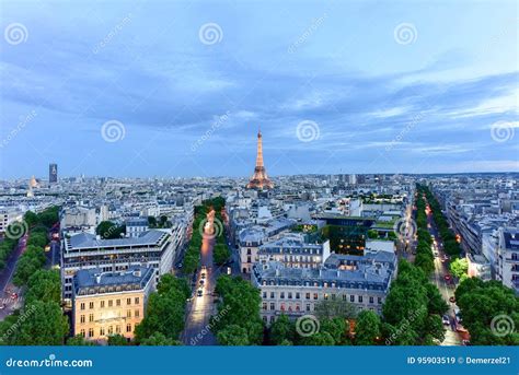 Paris City Skyline France Editorial Stock Image Image Of Europe