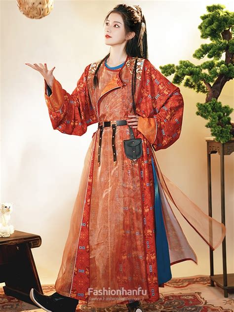Fashion Hanfu Tang Style Traditional Chinese Robe Female Male Fashion