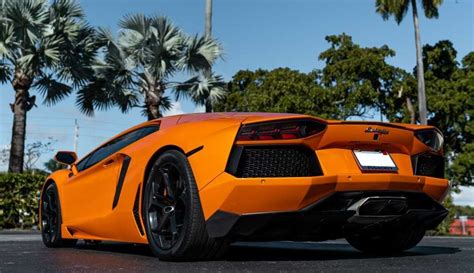 Rent Lamborghini Aventador Orange In Miami Pugachev Luxury Car Rental