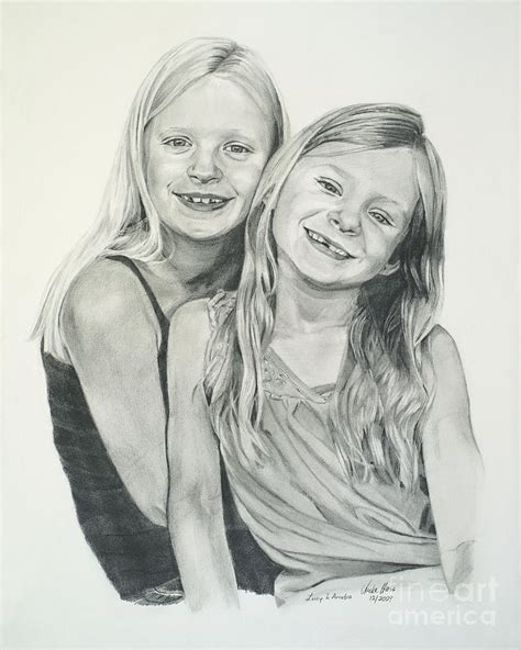 Two Sisters Painting By Anke Hass Fine Art America