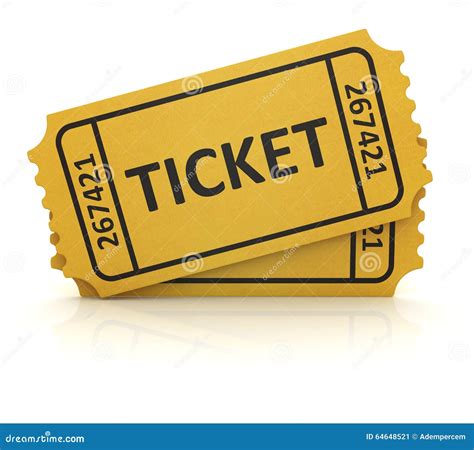 D Yellow Ticket Stock Illustration Illustration Of Symbol