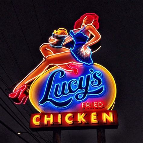Lucys Fried Chicken Neon Signs Vintage Neon Signs Old Neon Signs