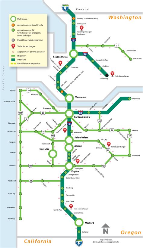 Submission West Coast Electric Highway Map Transit Maps