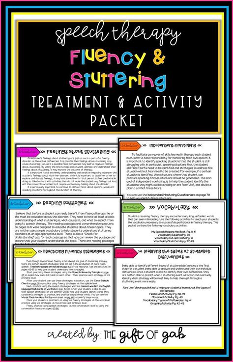 This Speech Therapy Fluency And Stuttering Treatment And Activity