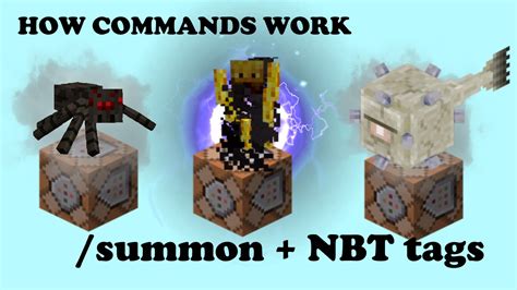How To Use The Summon Command And Nbt Tags Minecraft Custom Mobs