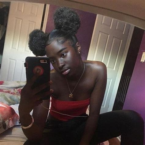 Beautiful Dark Skinned Young Lady With 2 Puffs Beautiful Dark Skin