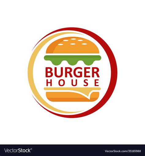 Burger Logo Fast Food Logo Logo Royalty Free Vector Image