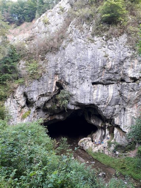 Landscape Cave Entrance To The Mountain Stock Image Image Of Green