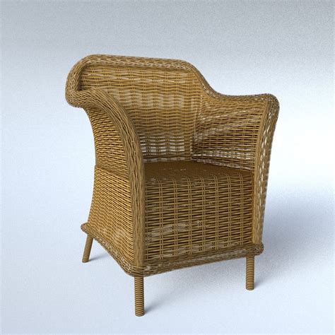 Wicker Chair 3d Model 7 Blend Ma Free3d