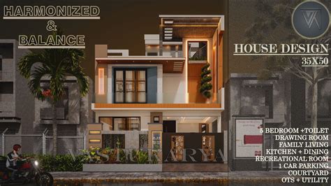 30x55 Feet 1650 Sqft House Design With Courtyard Inside House