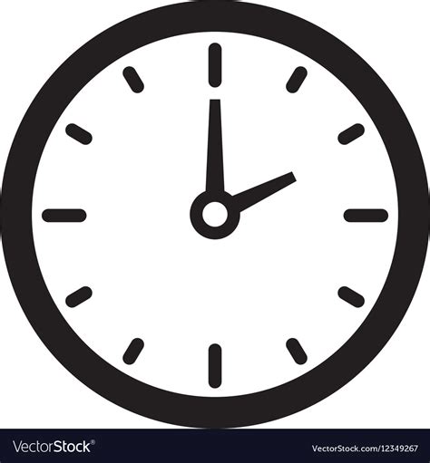 Time Clock Symbol Royalty Free Vector Image Vectorstock