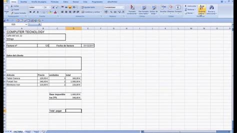 Ejemplos De Facturas En Excel