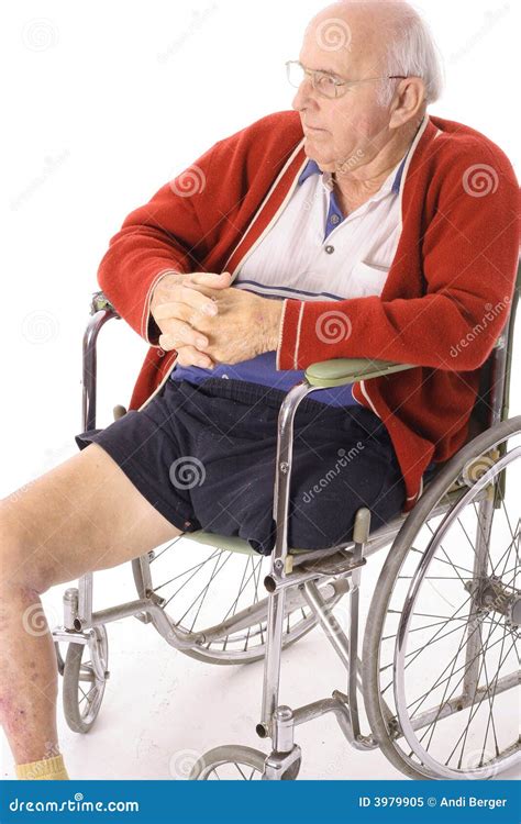 Senior Man In Wheelchair Stock Image Image Of Amputee 3979905