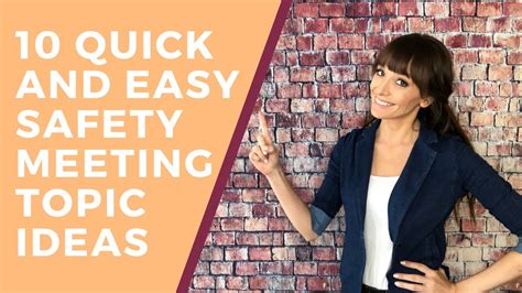 10 Quick And Easy Safety Meeting Topic Ideas Youtube