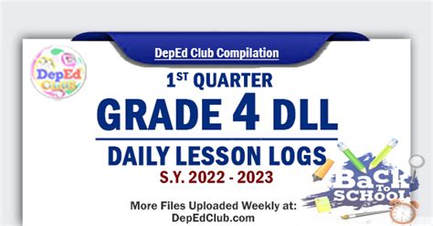 Grade Daily Lesson Log St Quarter Deped Resources Riset