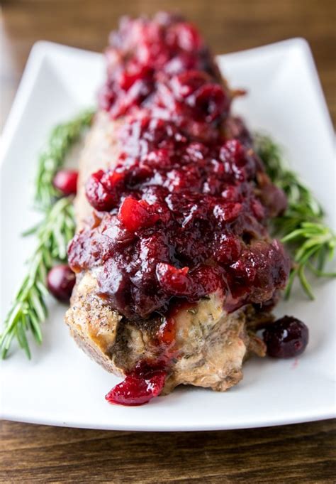 You will want to cook this for about 5 minutes or until cranberries begin to split. Slow Cooker Cranberry Rosemary Pork Tenderloin - Fit Happy ...