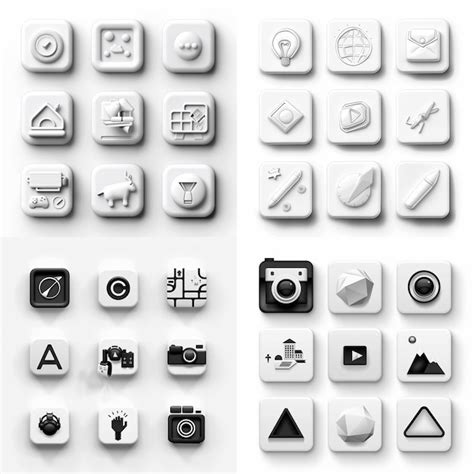 16000 White Icon Sets Pictures