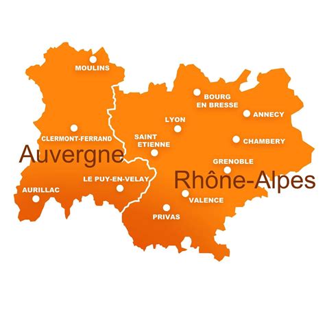 Villes Auvergne Rhône Alpes Voyage Carte Plan