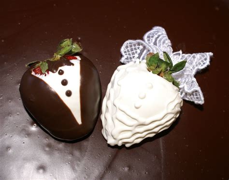Bride And Groom Chocolate Covered Strawberries Chocolate Covered Fruit